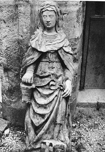 Groupe sculpté : sainte Marie-Madeleine avec donateur