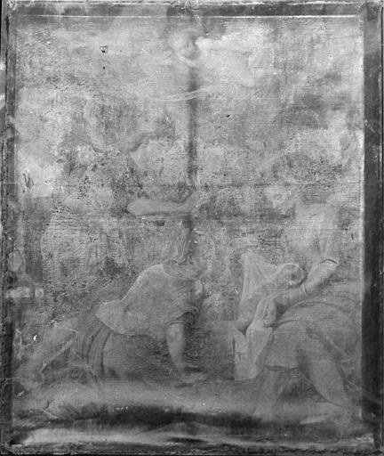 Tableau : 'L'Adoration des bergers', huile sur toile