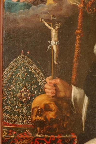 tableau : la Lactation de saint Bernard, détail du jet de lait - © Ministère de la Culture (France), Médiathèque du patrimoine et de la photographie (objets mobiliers), tous droits réservés