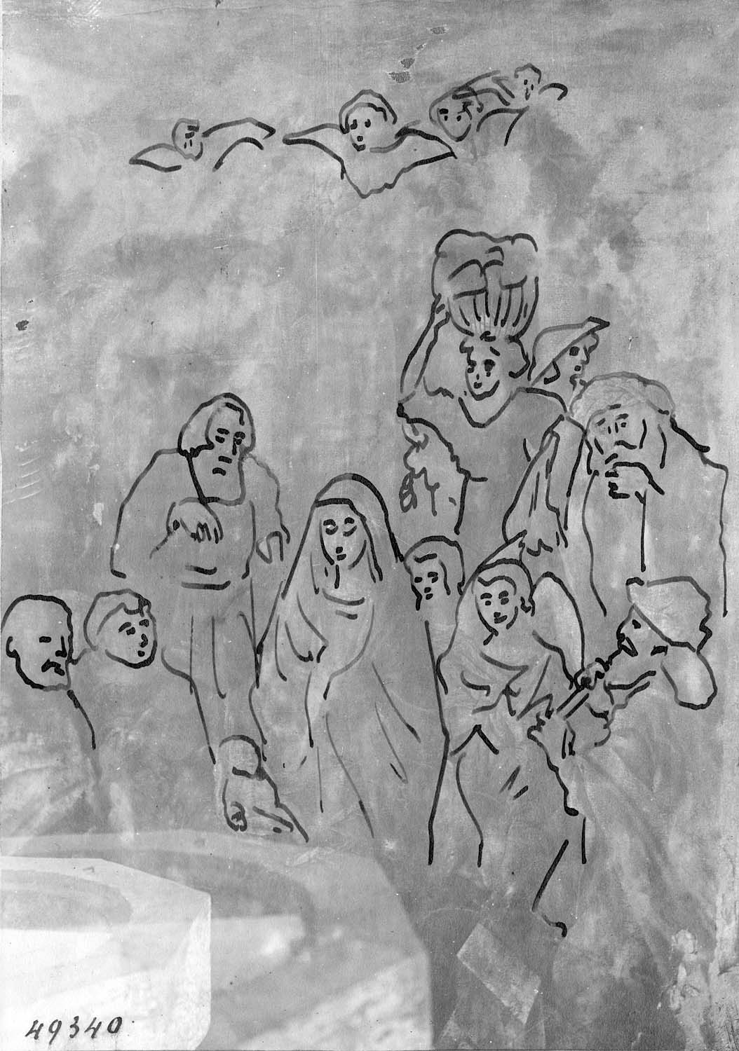 tableau : l'Adoration des bergers, vue générale