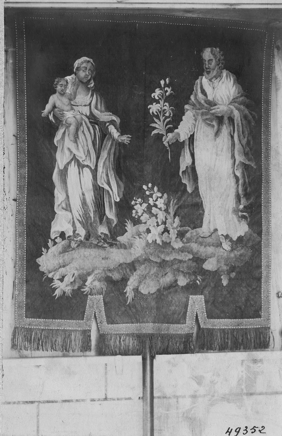 Bannière de procession : Vierge à l'Enfant, saint Joseph