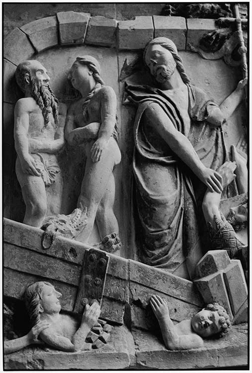 Les restes du jubé : la Descente du Christ aux limbes, Le Mont-Saint-Michel (Manche), 1997