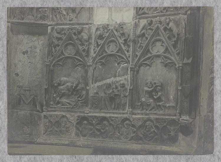 Retable en marbre : détail
