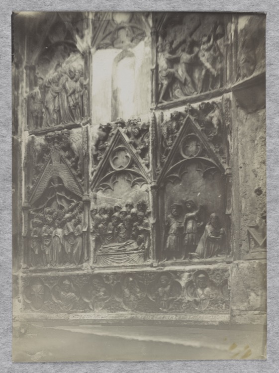 Retable en marbre : détail