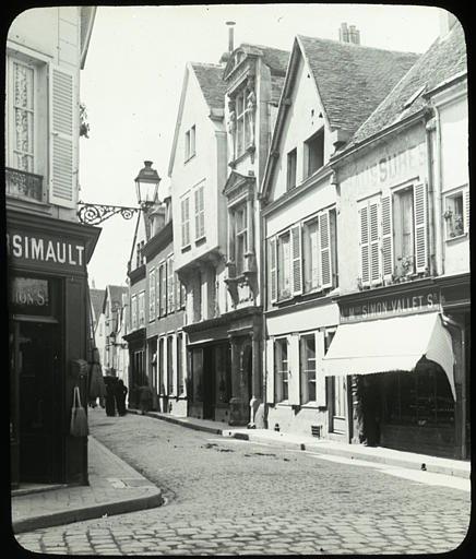 Rue, maisons, vue transversale