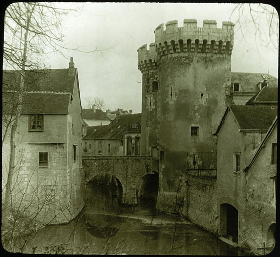 Vue d'ensemble, maisons, rivière