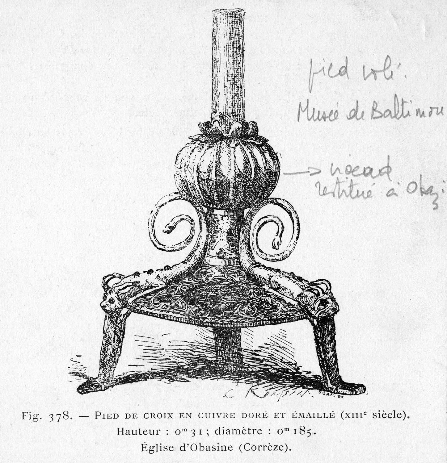 croix d'autel (?) : pied et nœud, vue générale - © Ministère de la Culture (France), Médiathèque du patrimoine et de la photographie, diffusion RMN-GP