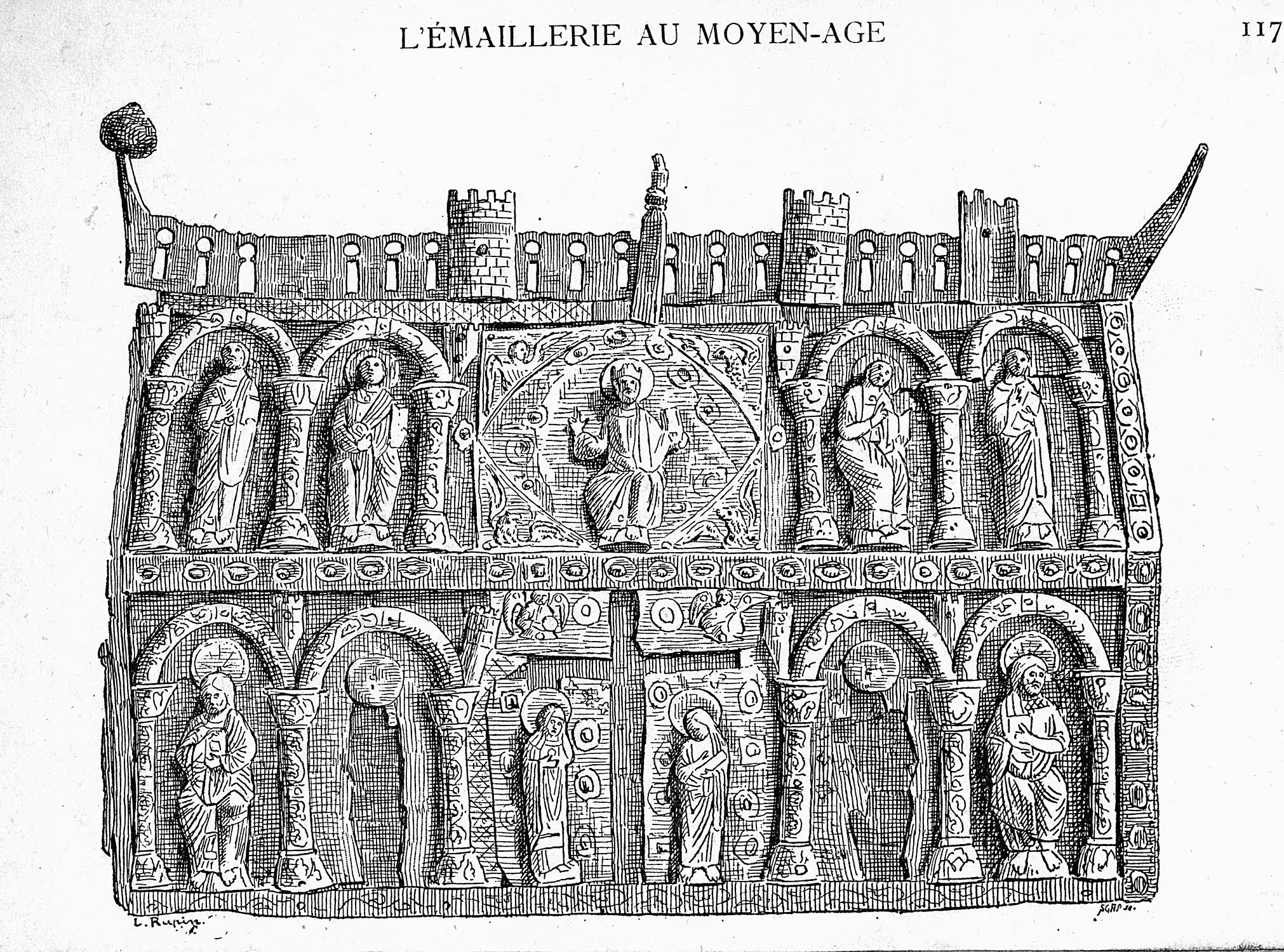 châsse de saint Dulcet : Mise au tombeau de saint Dulcet (la), vue générale