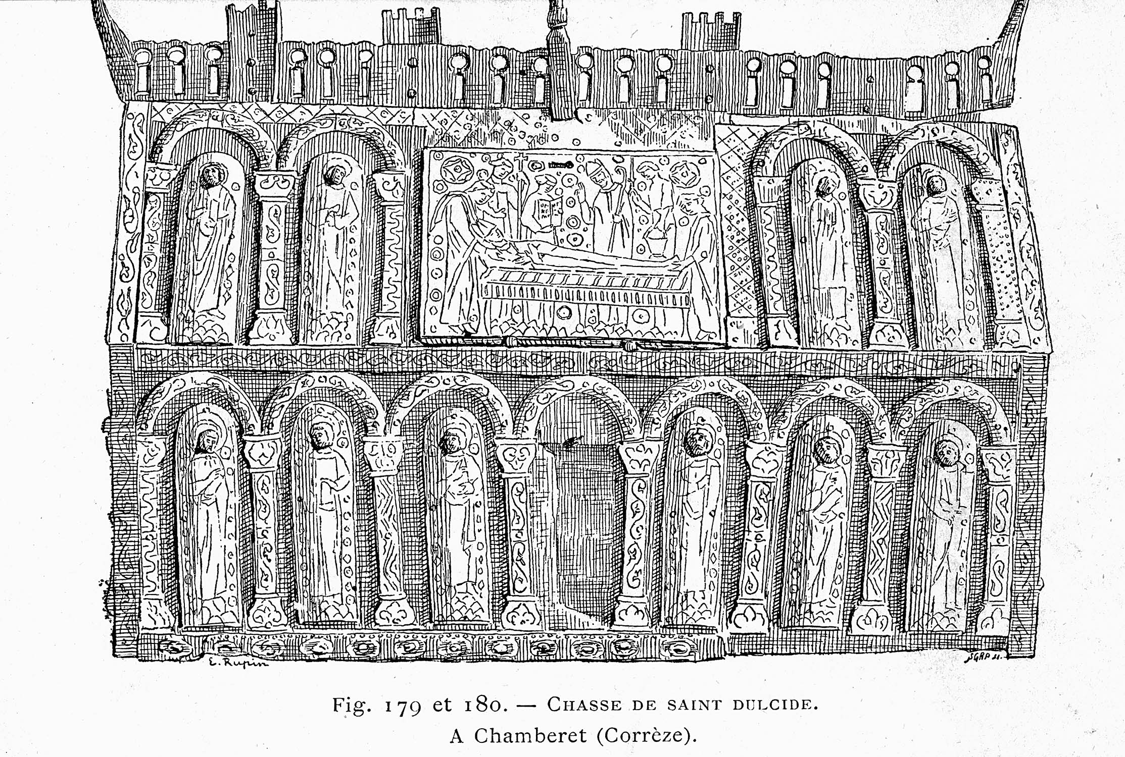 châsse de saint Dulcet : Mise au tombeau de saint Dulcet (la), vue générale