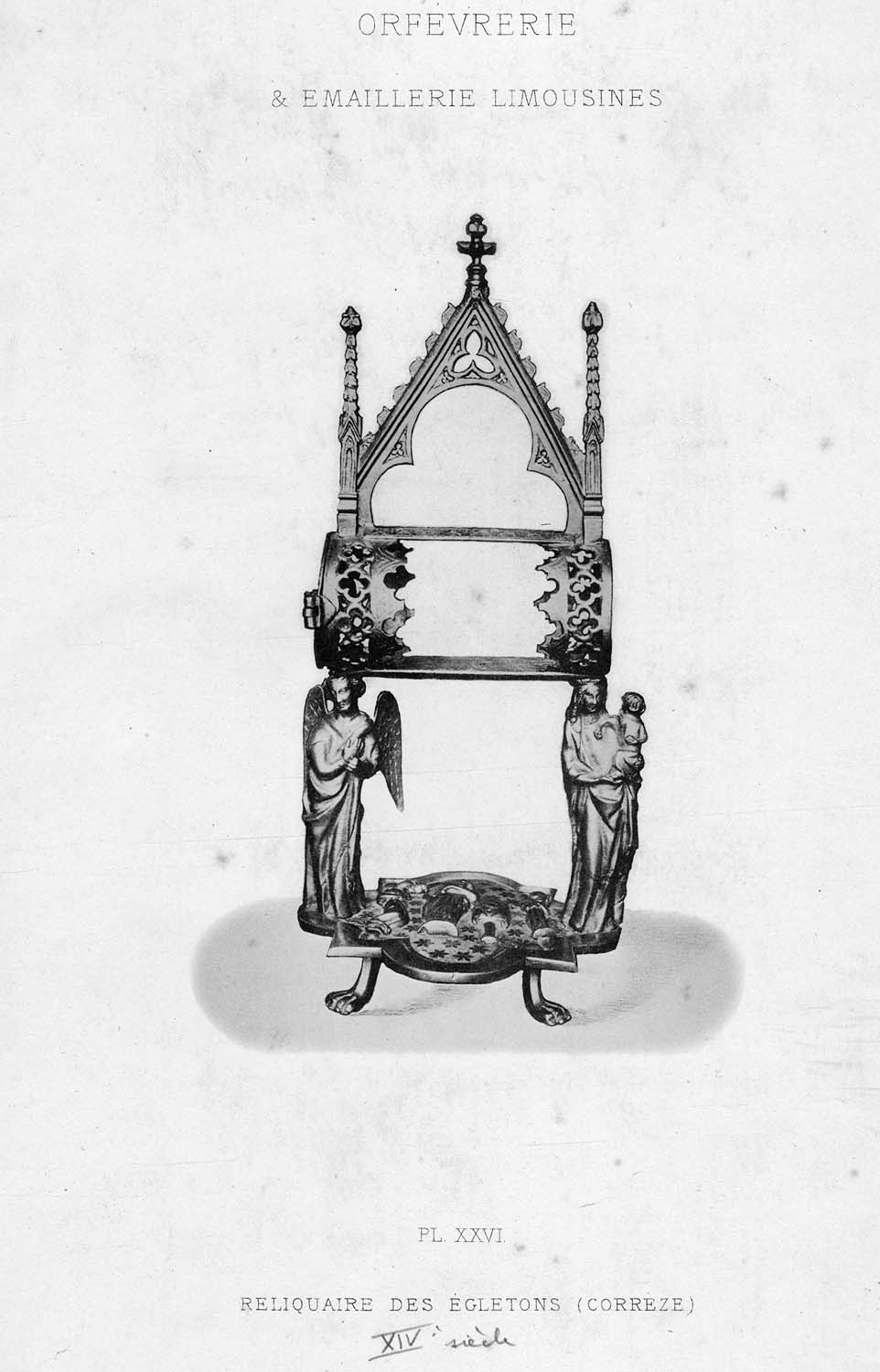 reliquaire-monstrance (reliquaire à monstrance cylindrique horizontale), vue générale