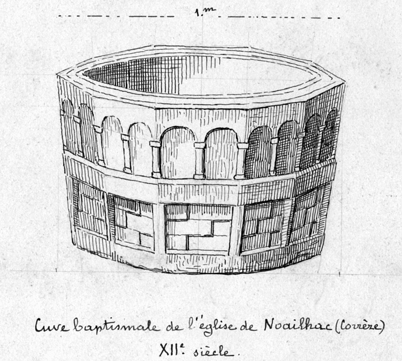 fonts baptismaux, vue générale