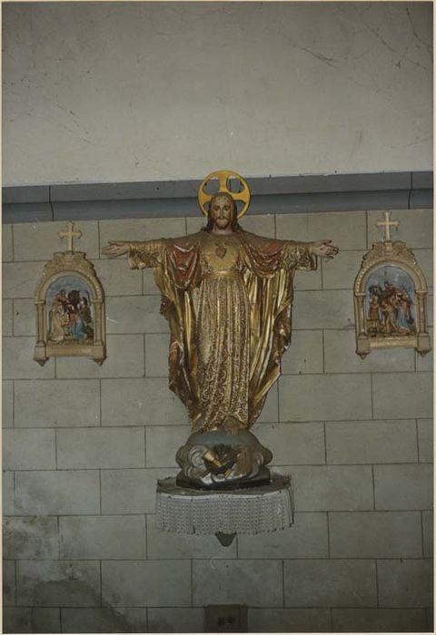 retable architecturé et ses 2 statues : saint Côme, saint Damien