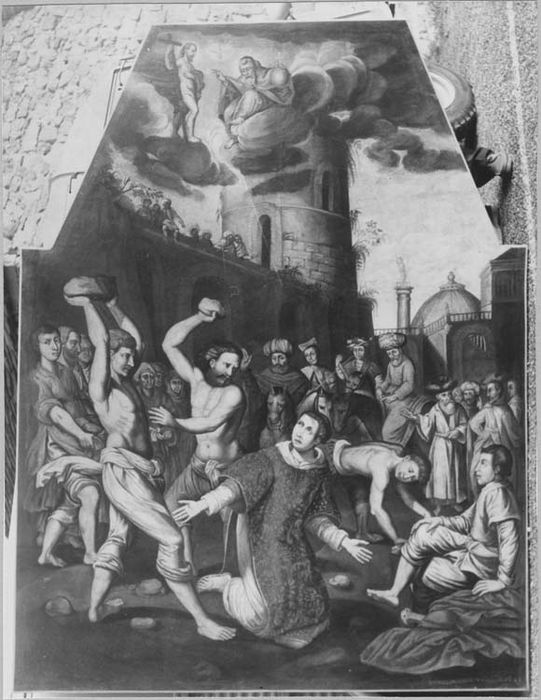 tableau, cadre : le Martyre de saint Etienne