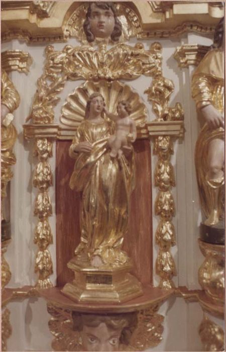 2 gradins, tabernacle, exposition, 8 statuettes