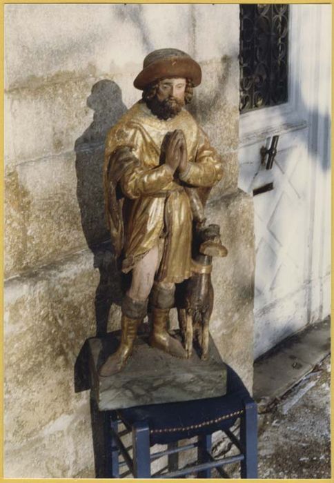 groupe sculpté : saint Roch