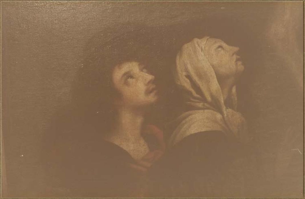 autel, gradin, tabernacle, exposition, retable, tableau : Calvaire, 2 statues : saint Christophe, saint Jacques le Majeur