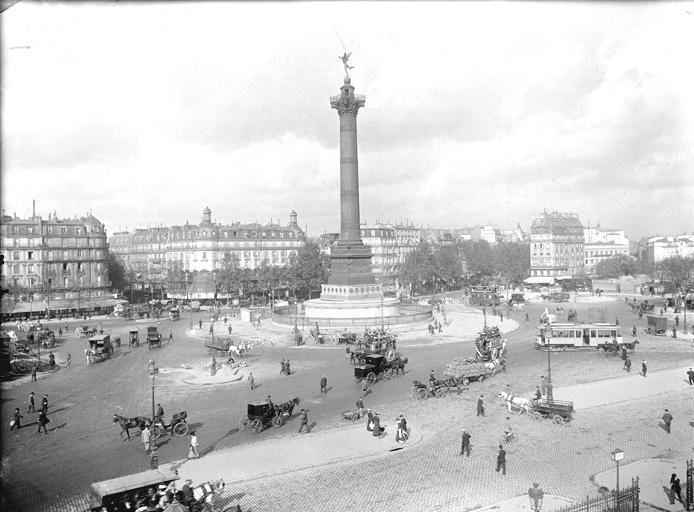 Vue d'ensemble de la place de la Bastille