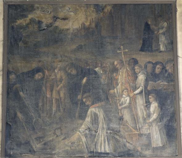 tableau de la Vie de sainte Reine : Inventaire des reliques