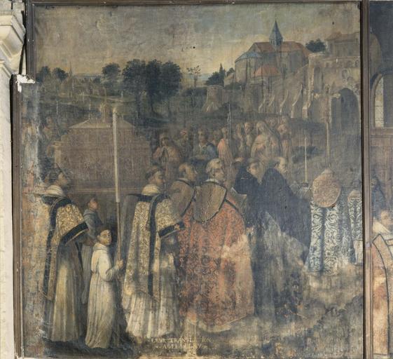 tableau de la Vie de sainte Reine : Translation des reliques à Flavigny