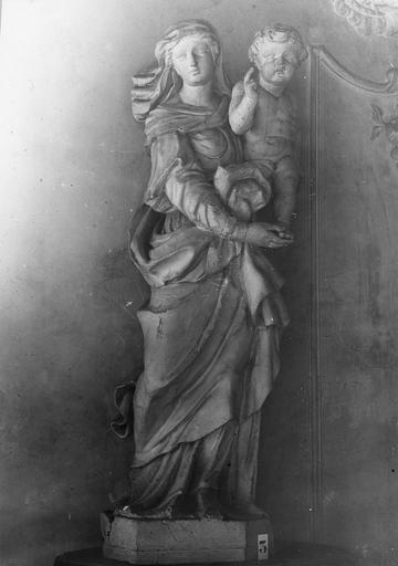 statue : Vierge à l'Enfant, bois