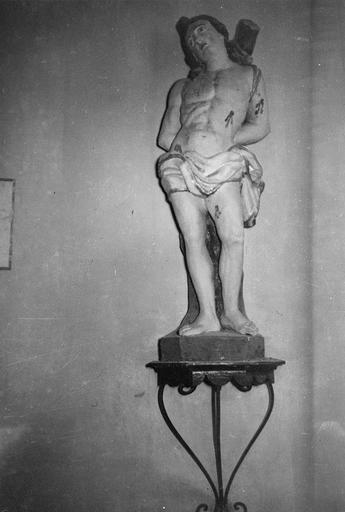 statue : saint Sébastien, bois polychrome