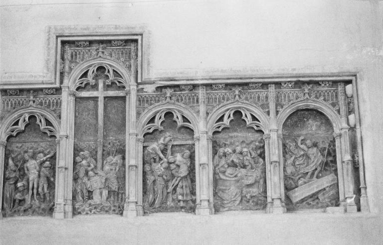 retable de la Passion, pierre sculptée, école flamande