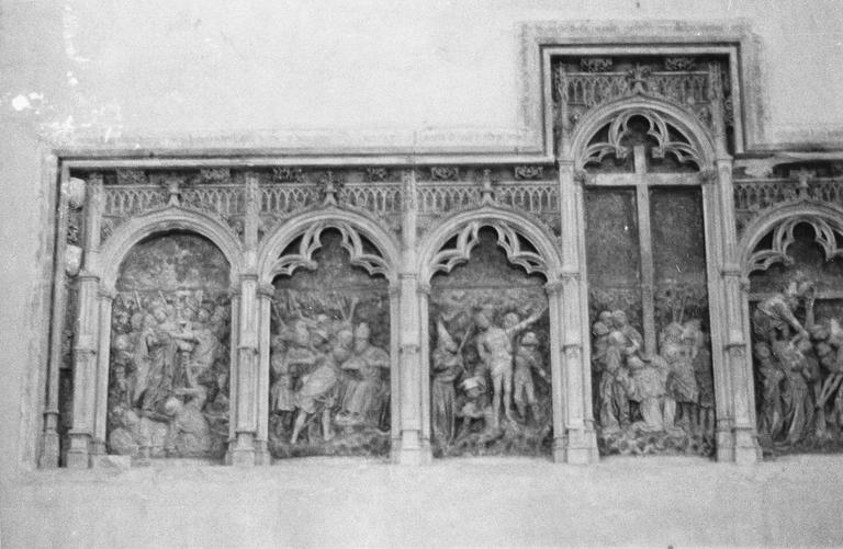 retable de la Passion, pierre sculptée, école flamande