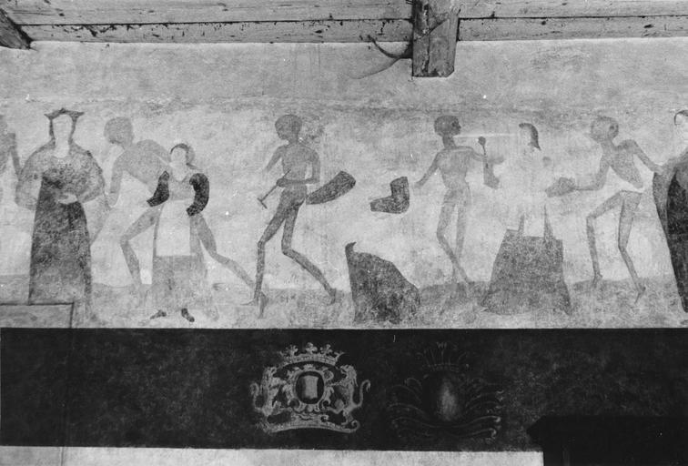 peinture monumentale : Danse macabre, mur Nord