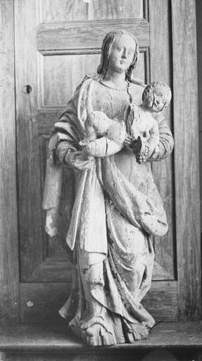 statue : Vierge à l'Enfant, bois