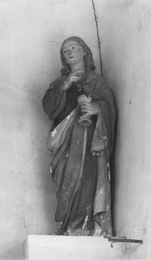 statue : saint Jean Evangéliste, pierre, 16e siècle
