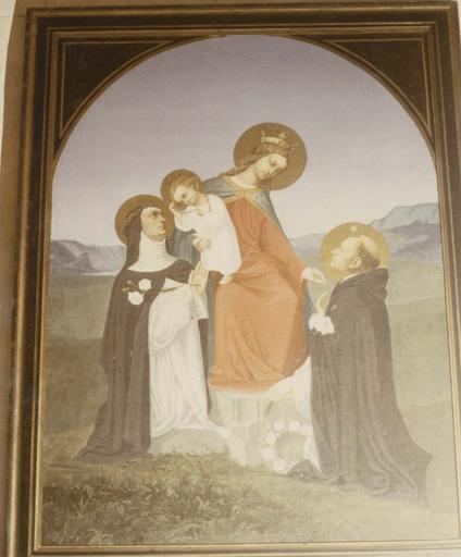 tableau : Vierge du Rosaire, huile sur toile, 1866