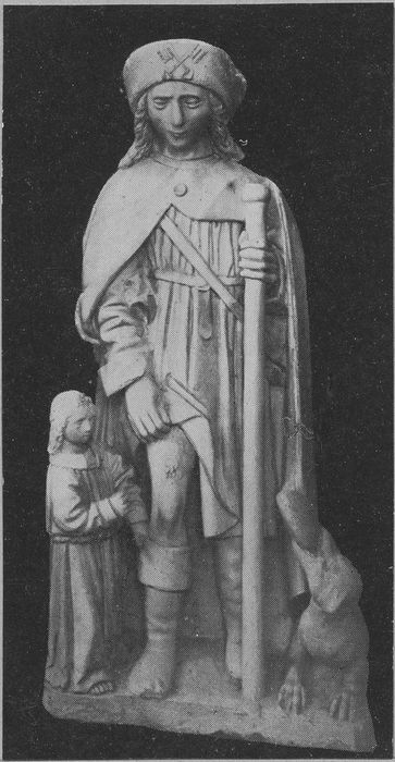 statue : saint Roch, vue générale