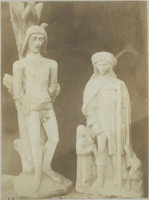 statues : saint Sébastien, saint Roch, vue générale