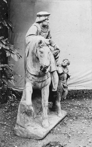 Groupe sculpté : la Charité de saint Martin