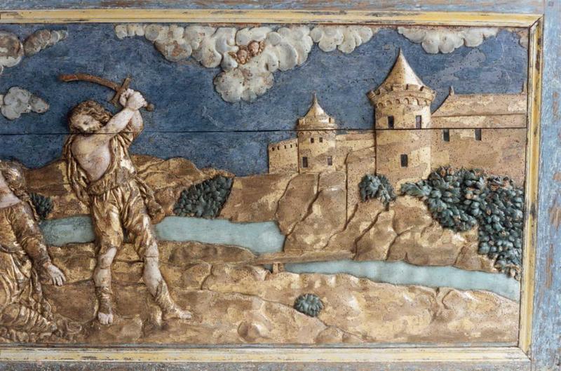 bas-relief : scène de martyre, partie droite