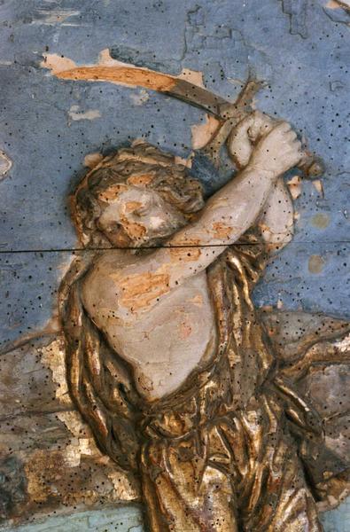 bas-relief : scène de martyre, détail