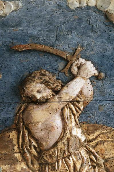 bas-relief : scène de martyre, détail