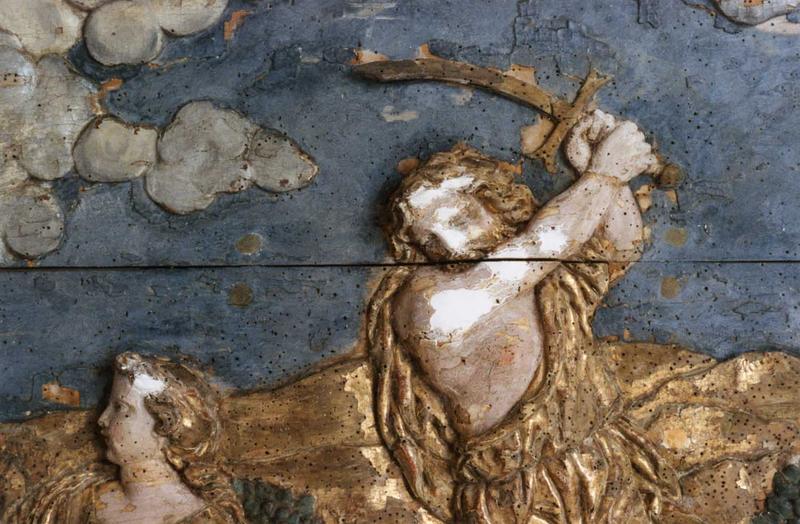 bas-relief : scène de martyre, détail