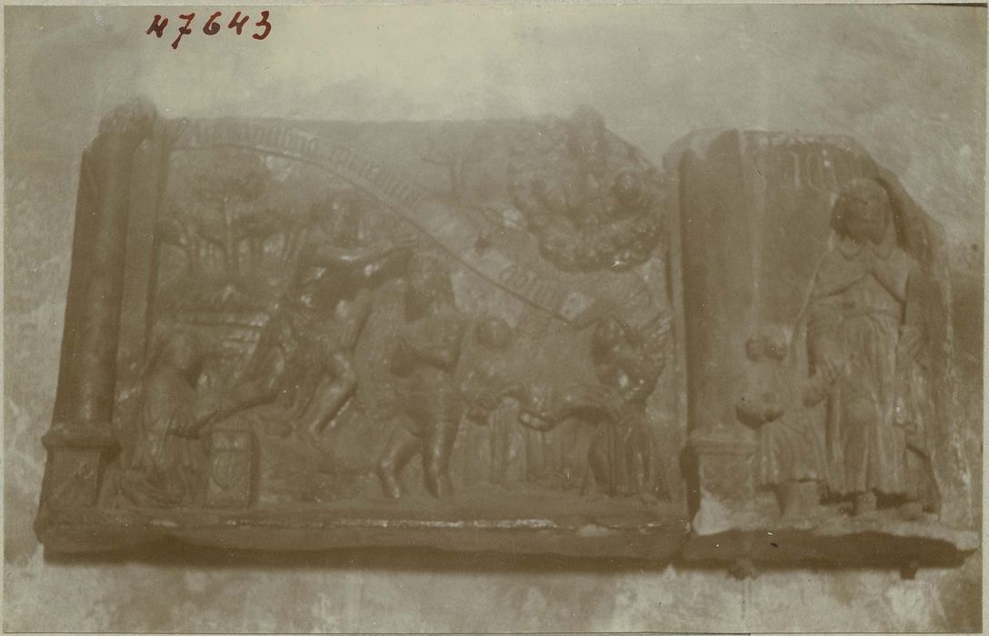 bas-reliefs (fragments de retable) : le Baptême du Christ, saint Joseph, vue générale - © Ministère de la Culture (France), Médiathèque du patrimoine et de la photographie, diffusion RMN-GP