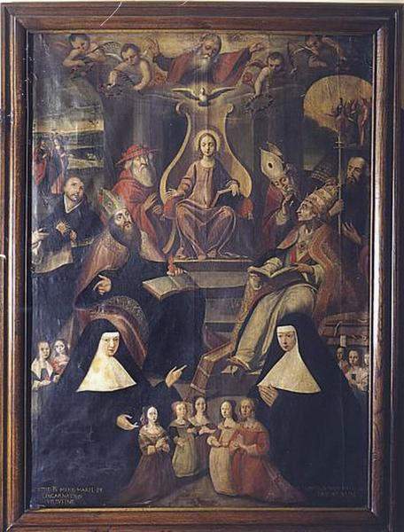 Tableau : l'Enfant Jésus entouré de six saints et deux ursulines (numéro d'inventaire : 87 GHC 0066)