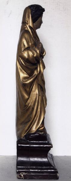 statuette : Vierge de l'Annonciation, vue générale de profil