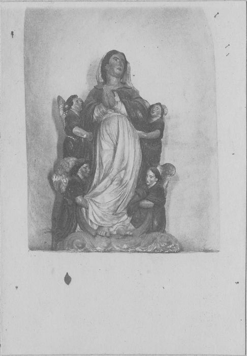 groupe sculpté : l'Assomption de la Vierge, vue générale