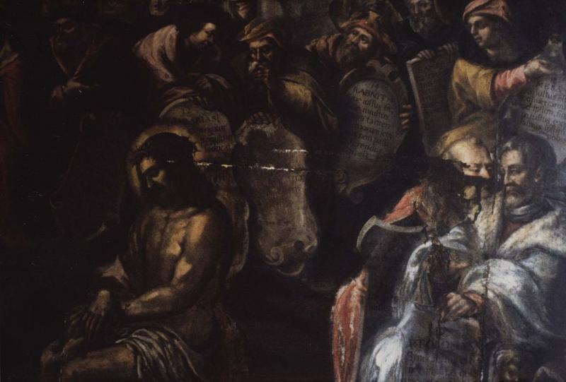 tableau : le Christ devant Caïphe, détail