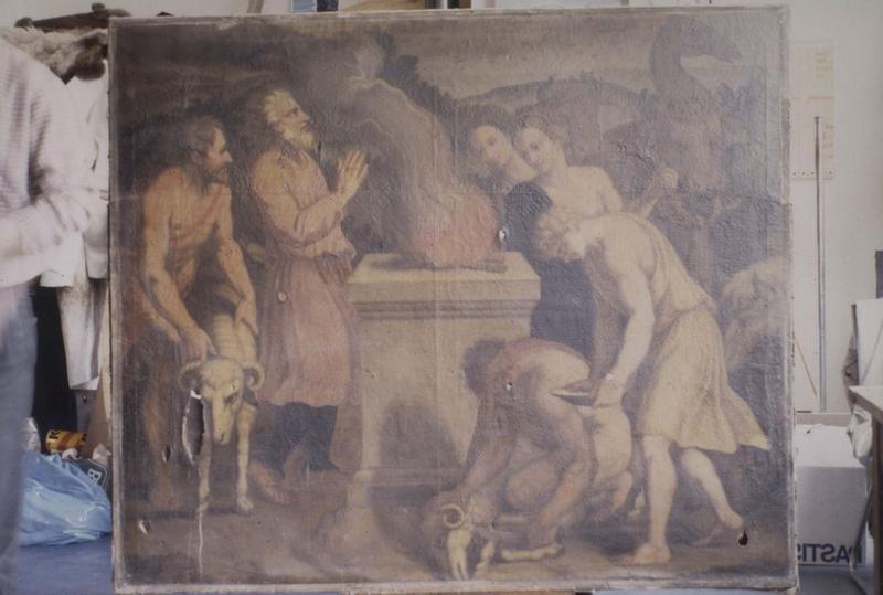 Tableau : sacrifice d'Abaham, vue générale