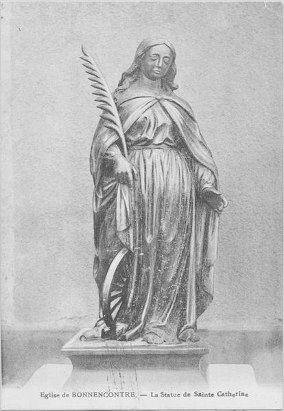 statue : sainte Catherine d'Alexandrie, vue générale