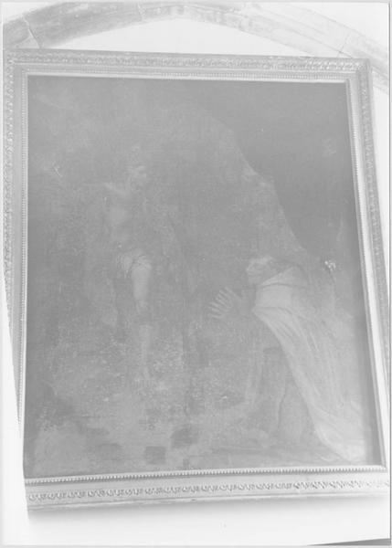 tableau : Apparition du Christ à un religieux, vue générale