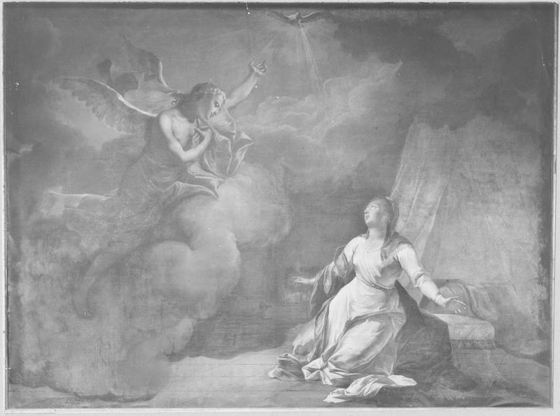 tableau : l'Annonciation, vue générale - © Ministère de la Culture (France), Médiathèque du patrimoine et de la photographie (objets mobiliers), tous droits réservés