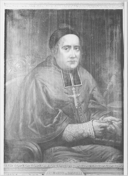 tableaux : portrait de Monseigneur J.F. Martin de Boisville, vue générale - © Ministère de la Culture (France), Médiathèque du patrimoine et de la photographie (objets mobiliers), tous droits réservés