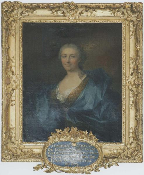 Tableau et son cadre : portrait d'Henriette de Loriol