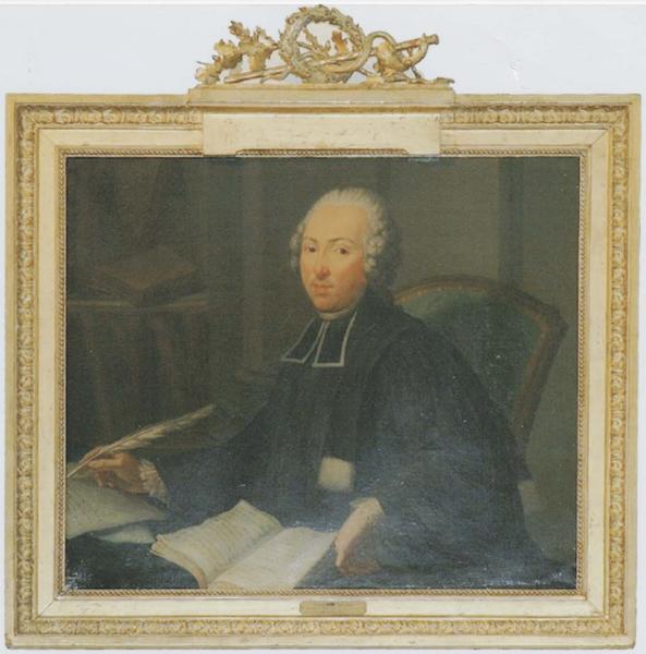 Tableau et son cadre : portrait du docteur Hugues Maret